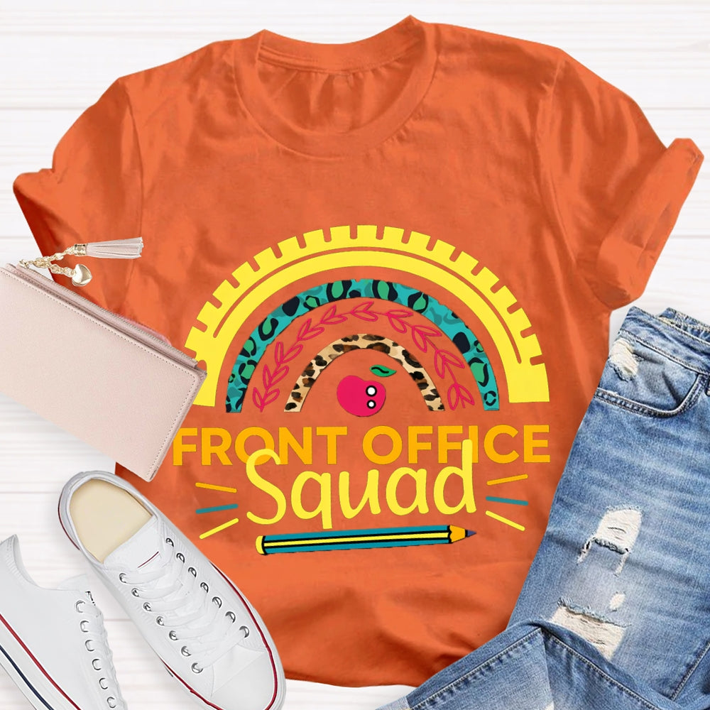Front Office Squad Color Curves And Apple T-shirt