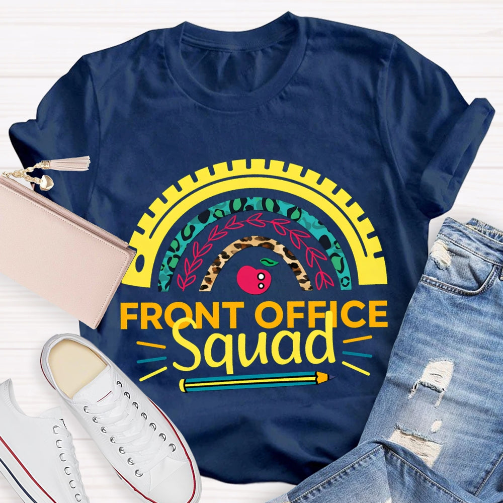 Front Office Squad Color Curves And Apple T-shirt
