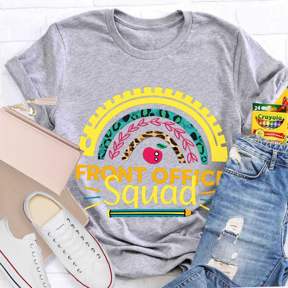 Front Office Squad Color Curves And Apple T-shirt