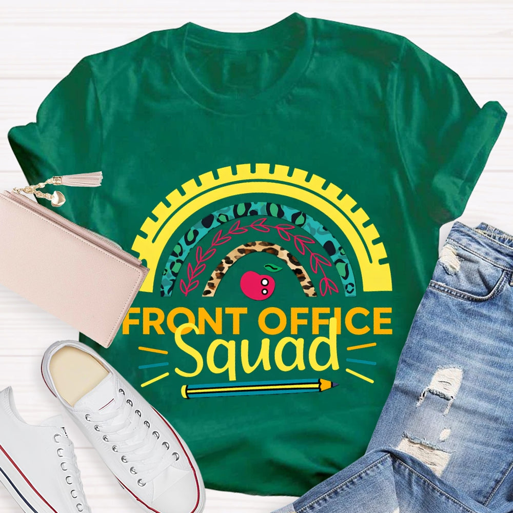 Front Office Squad Color Curves And Apple T-shirt