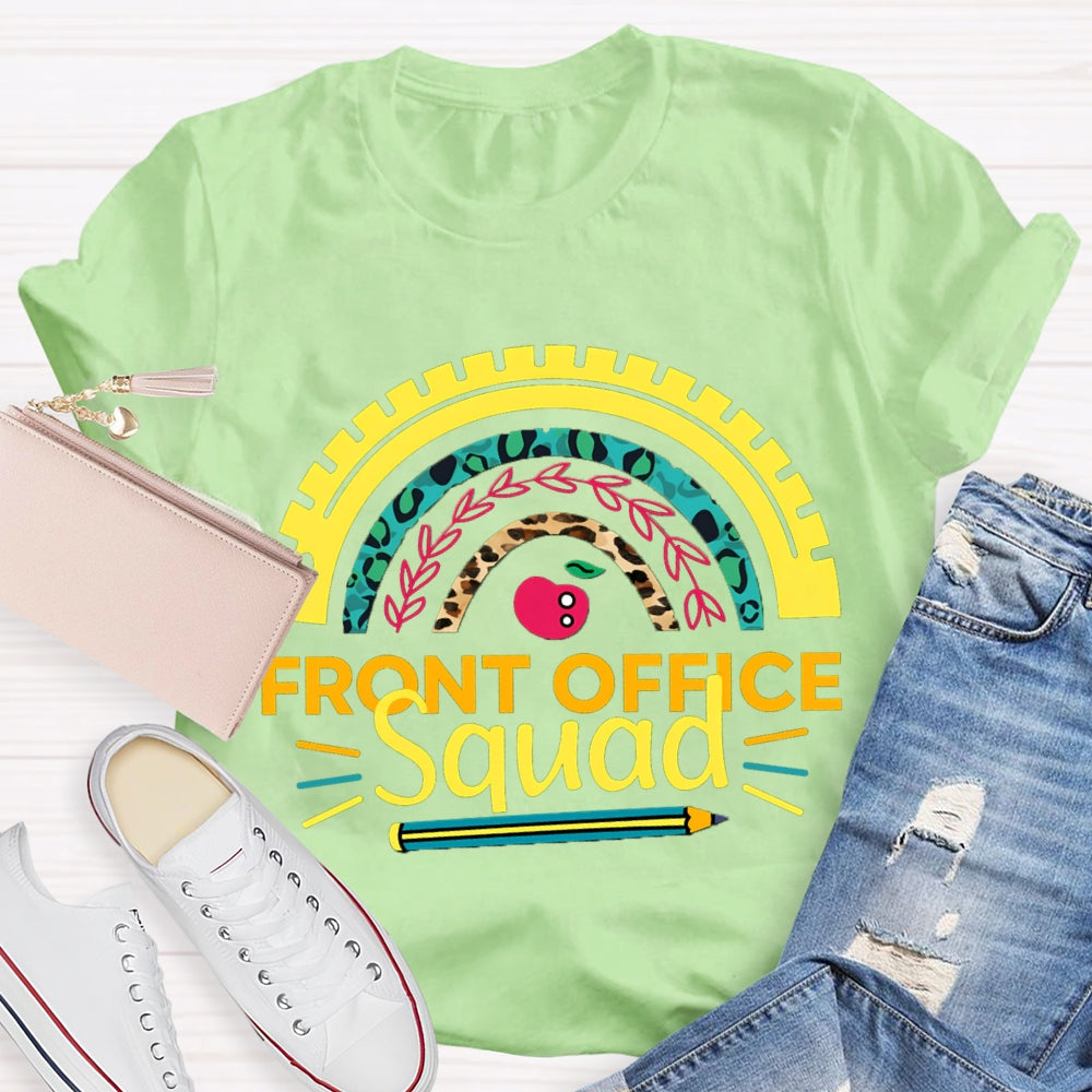 Front Office Squad Color Curves And Apple T-shirt