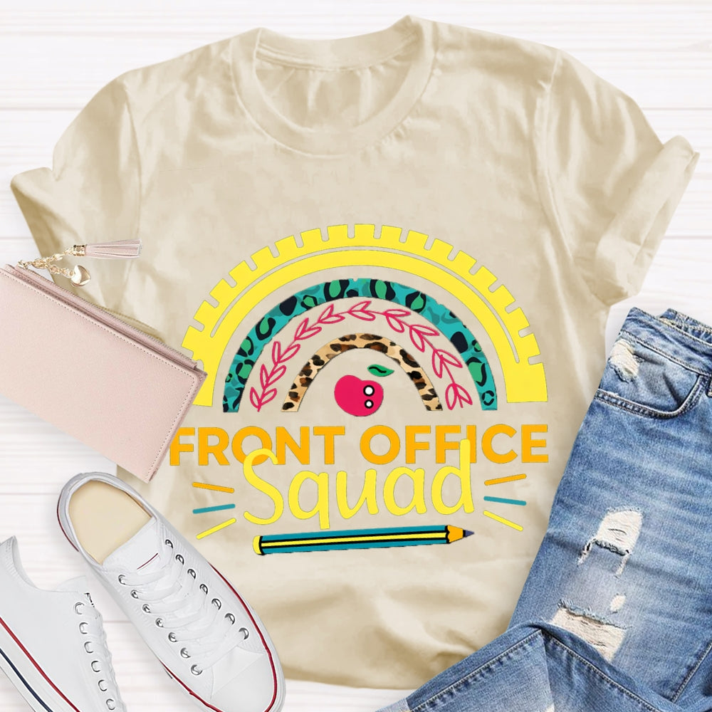 Front Office Squad Color Curves And Apple T-shirt