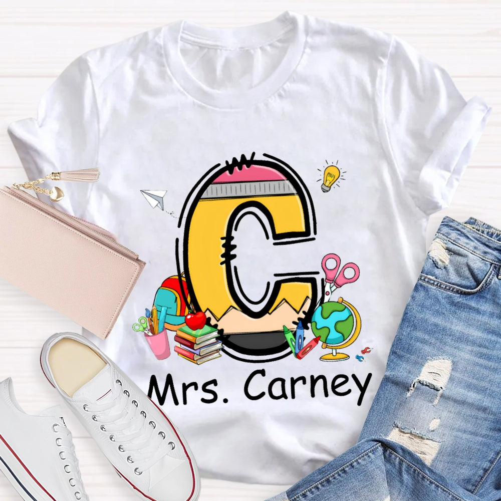 Personalized Name Design Copy Initials T-Shirt