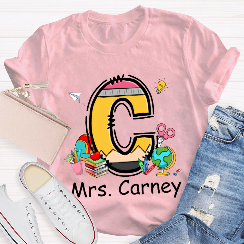 Personalized Name Design Copy Initials T-Shirt