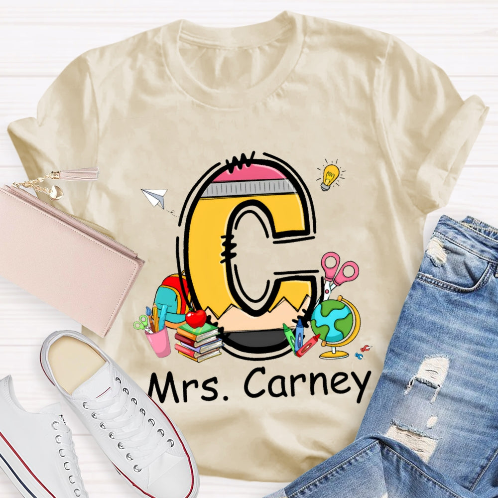 Personalized Name Design Copy Initials T-Shirt