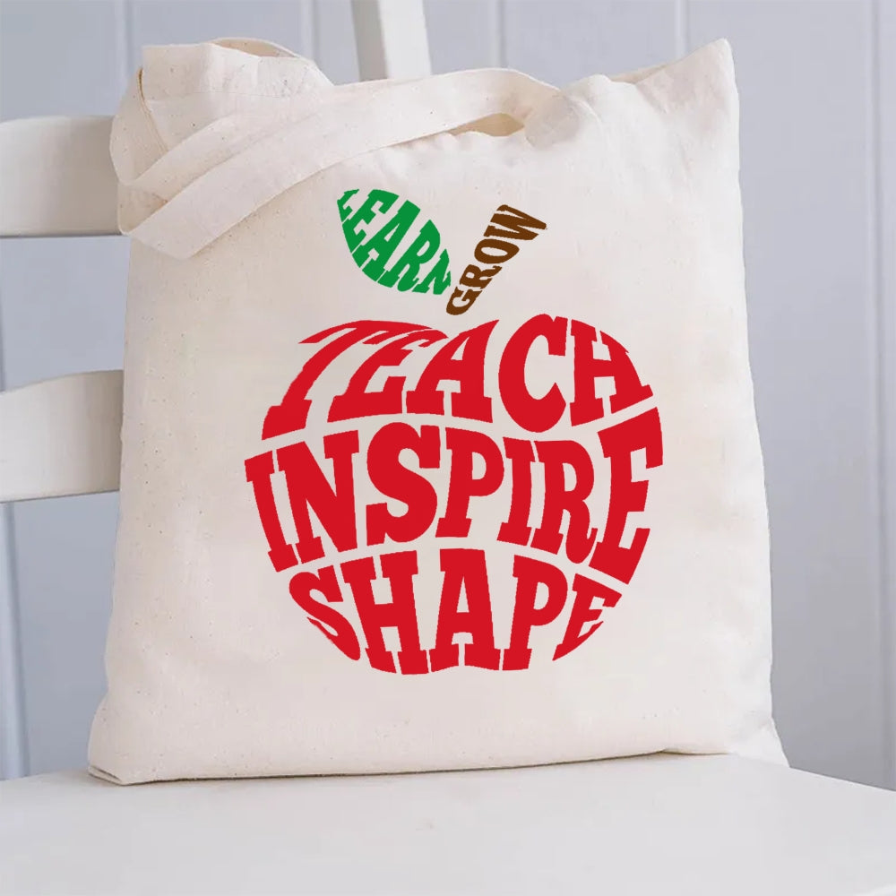 Learn Grow Inspire Canvas Tote Bag
