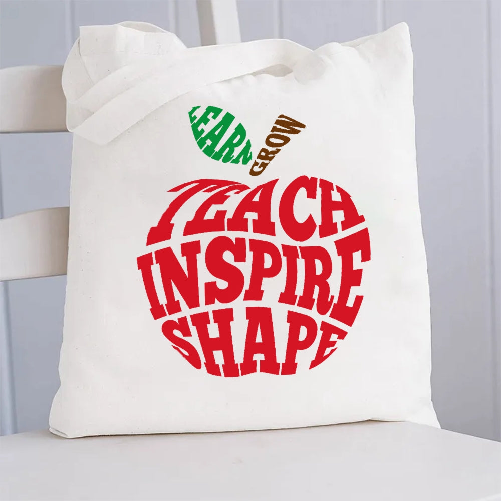 Learn Grow Inspire Canvas Tote Bag