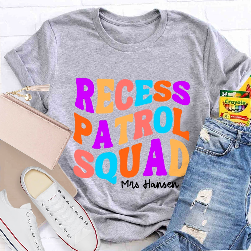 Personalized Name Recess Patrol squad T-shirt