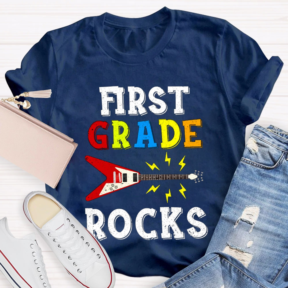 Personalized Grade First Grade Give You A Guitar Rocks T-shirt