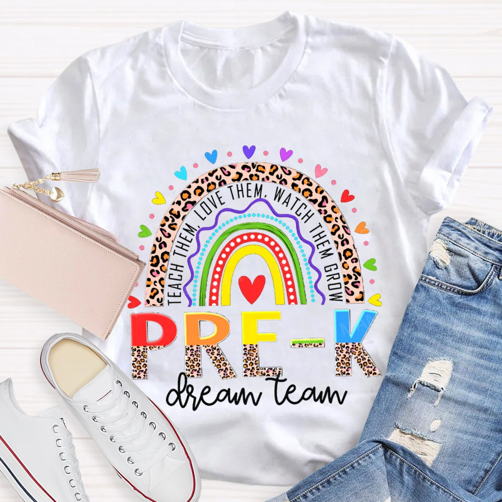 Personalized Grade Par-K Dream Team Teach Them Love Them Watch Them Grow T-shirt