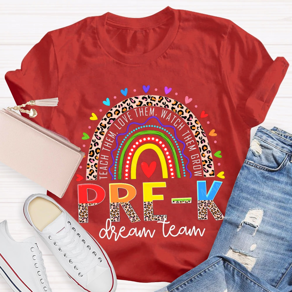 Personalized Grade Par-K Dream Team Teach Them Love Them Watch Them Grow T-shirt