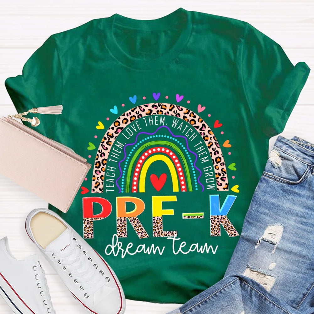Personalized Grade Par-K Dream Team Teach Them Love Them Watch Them Grow T-shirt