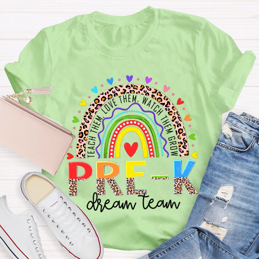 Personalized Grade Par-K Dream Team Teach Them Love Them Watch Them Grow T-shirt