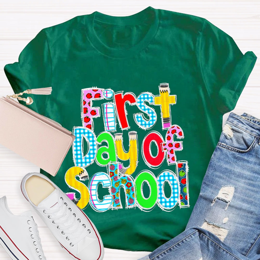 First Day Of School Shirt Boys Girls Back To School T-shirt