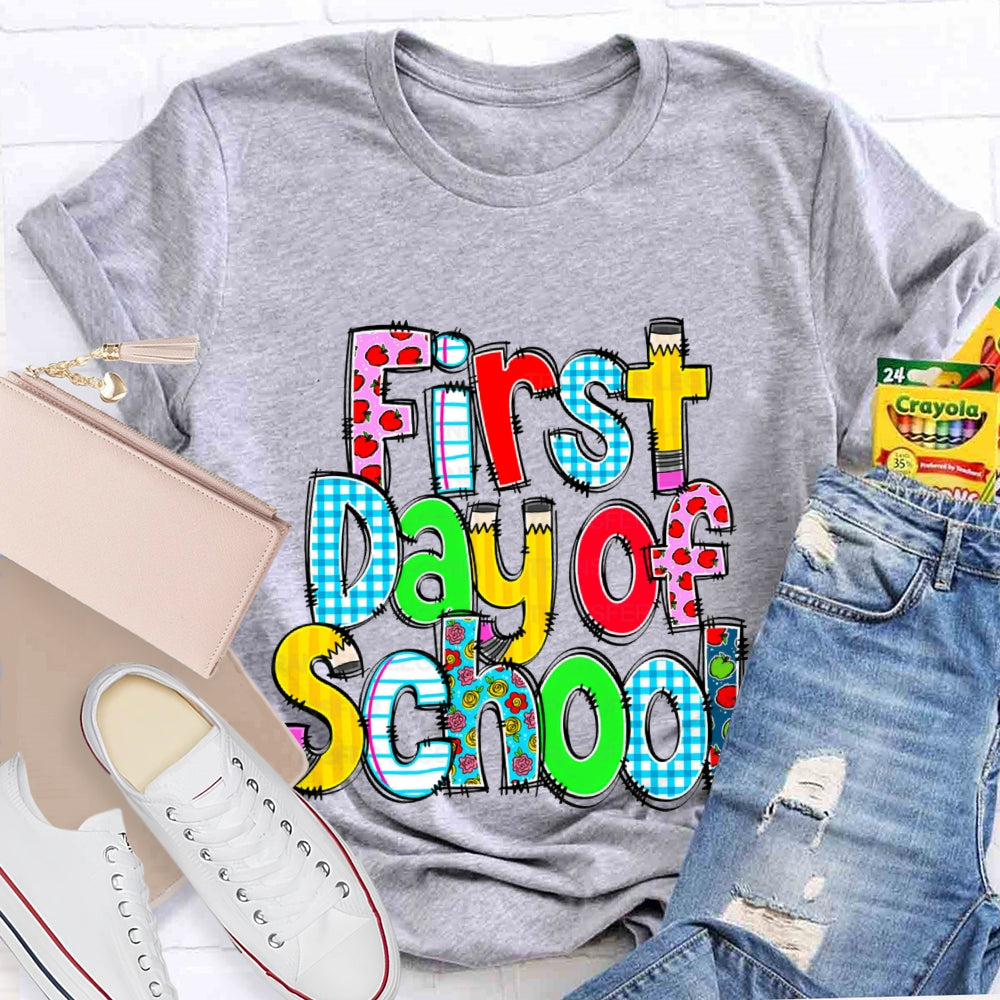 First Day Of School Shirt Boys Girls Back To School T-shirt
