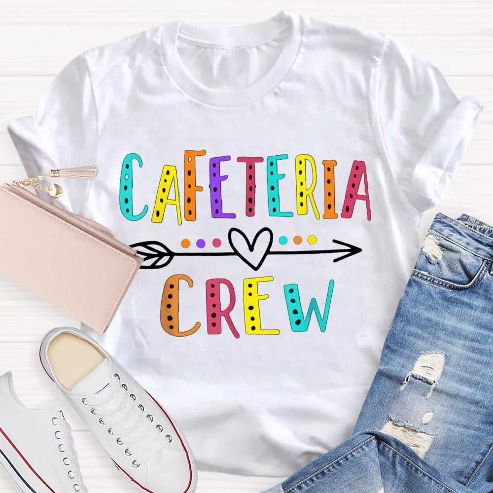 Cafeteria Crew Colorful Letter Print T-shirt