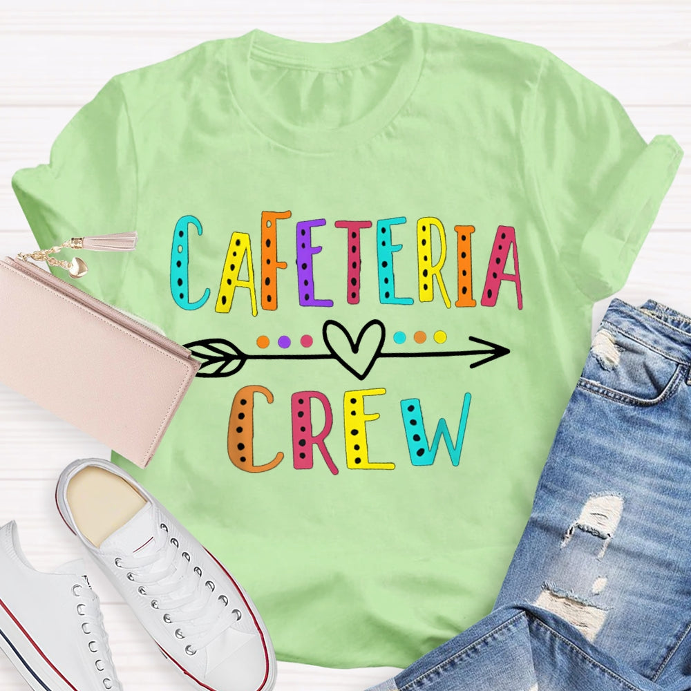 Cafeteria Crew Colorful Letter Print T-shirt