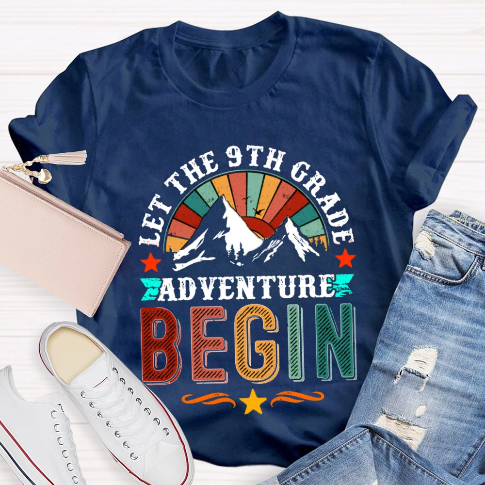 Personalized Grade Let The 9th Grade Adventure Begin T-shirt