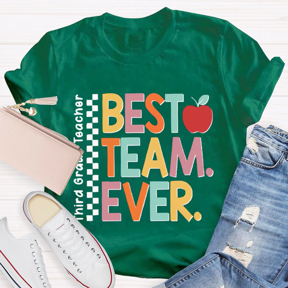 Personalized Team Name Or Job Title Apple Print Teacher Shirt