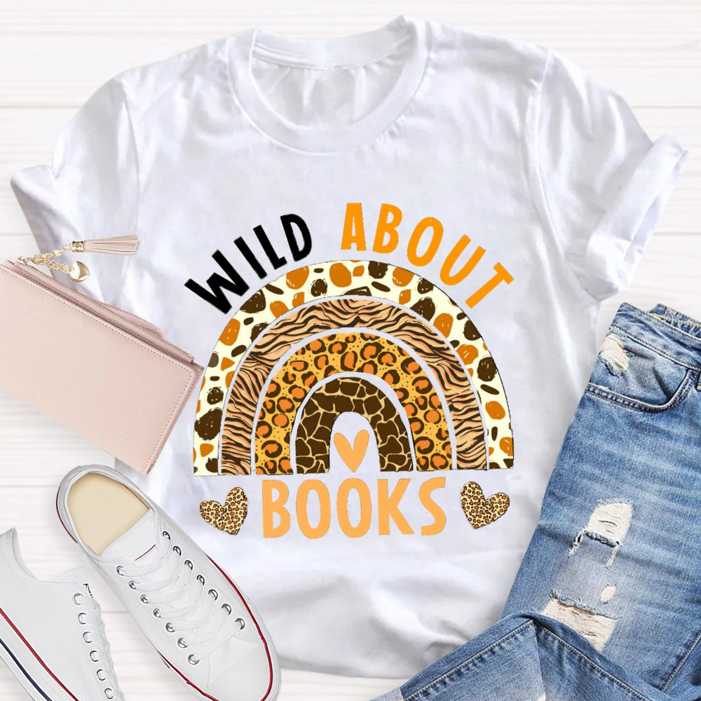 Wild About Books Leopard Rainbow T-Shirt