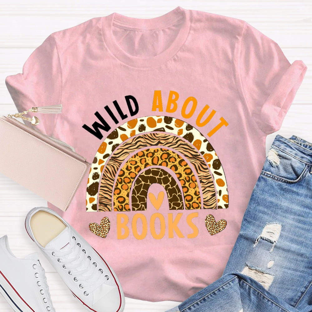 Wild About Books Leopard Rainbow T-Shirt
