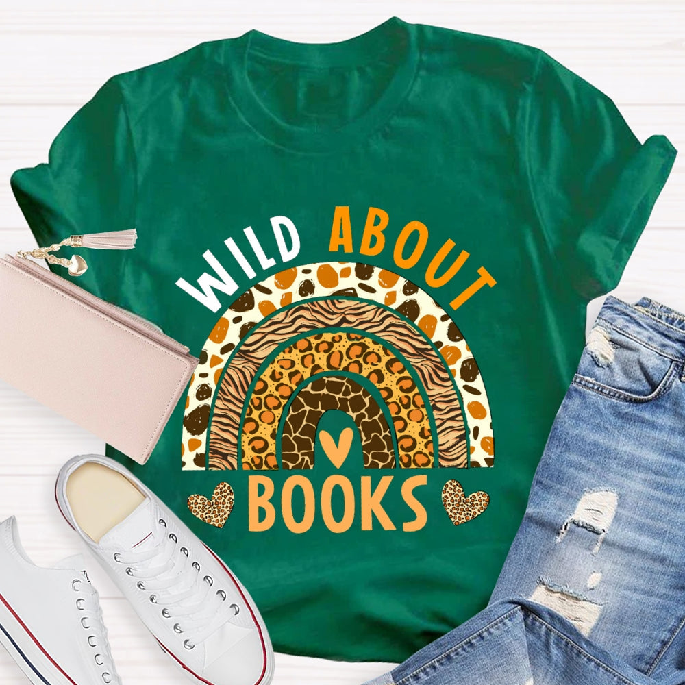 Wild About Books Leopard Rainbow T-Shirt