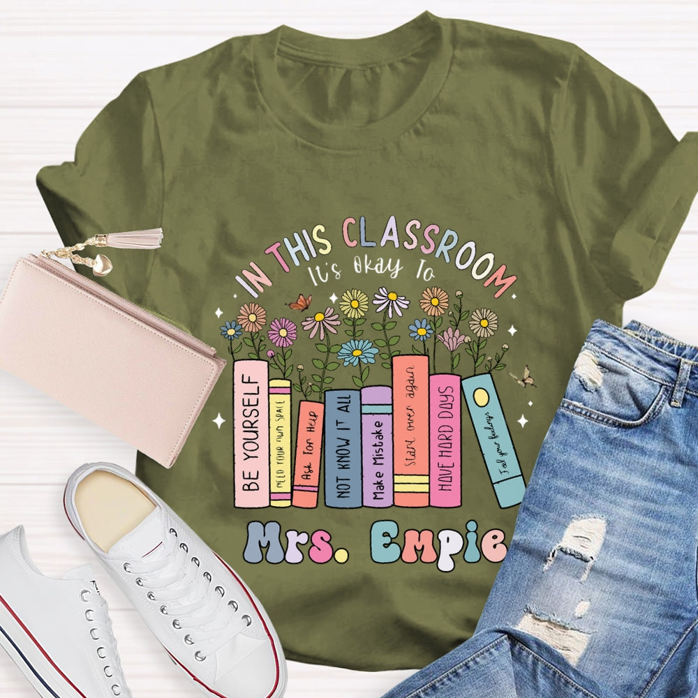 Personalized SPED Teacher Name It's Okay To Shirt