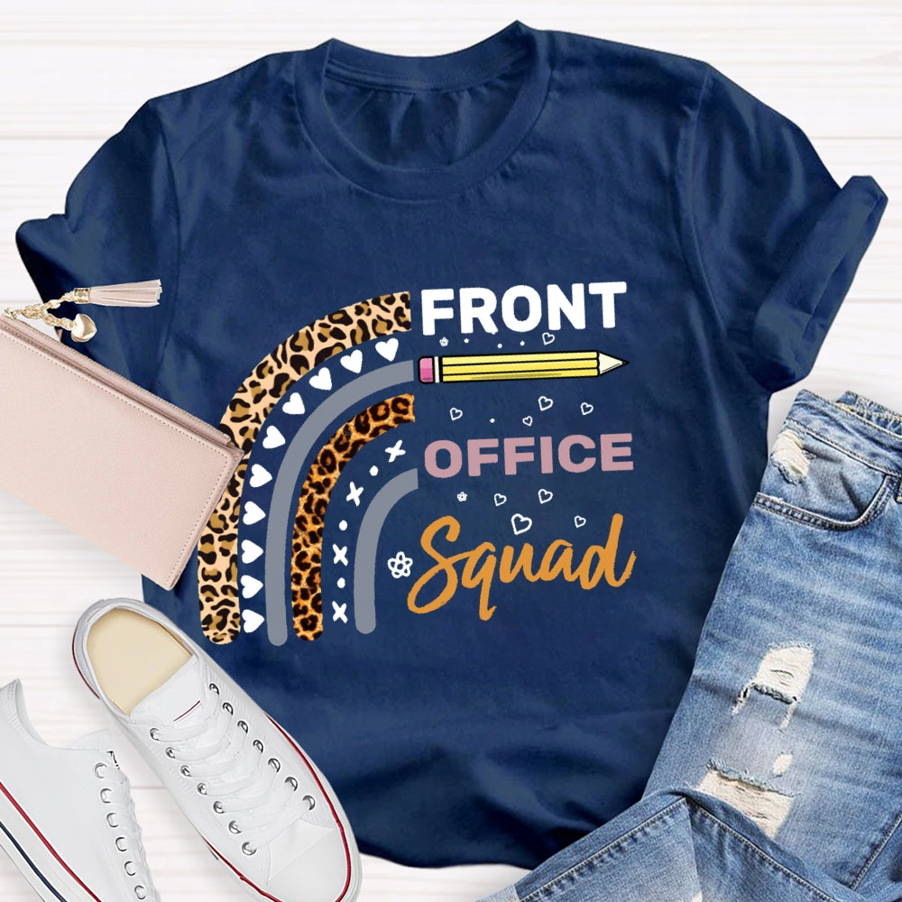 Front Office Squad Leopard Love Print  T-shirt