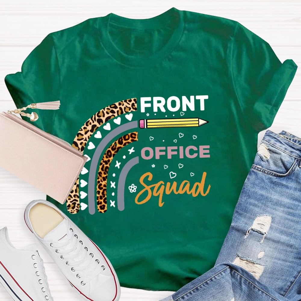 Front Office Squad Leopard Love Print  T-shirt