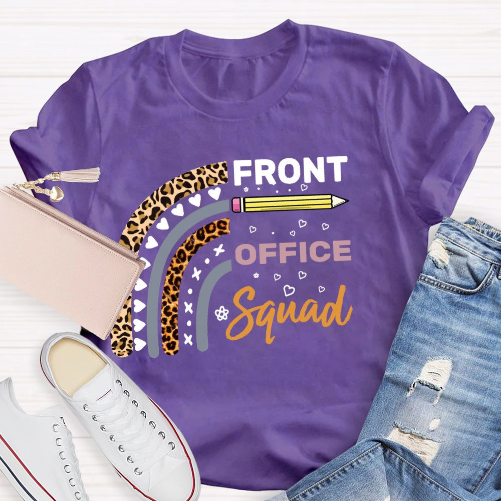 Front Office Squad Leopard Love Print  T-shirt