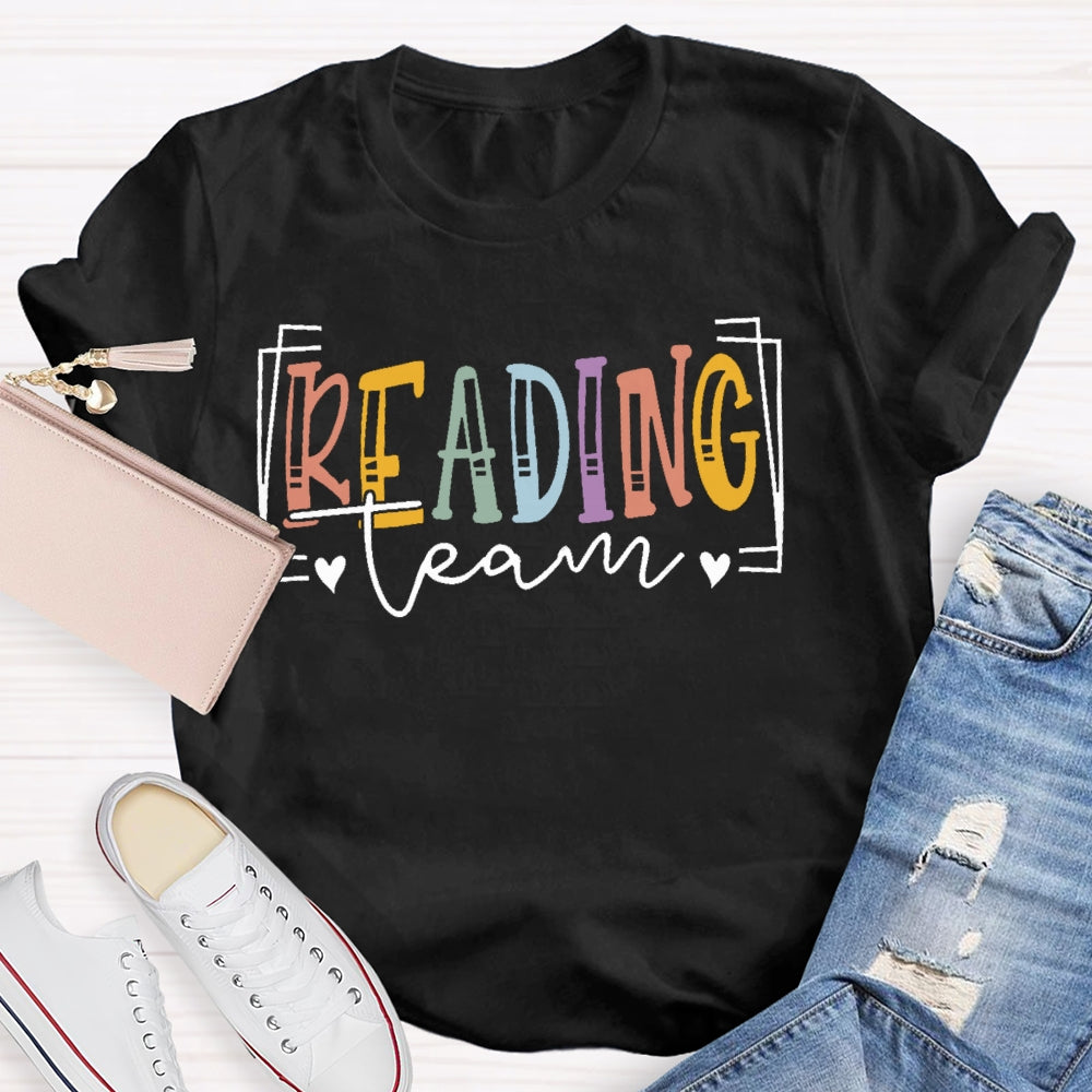 Reading Team learn letters T-shirt