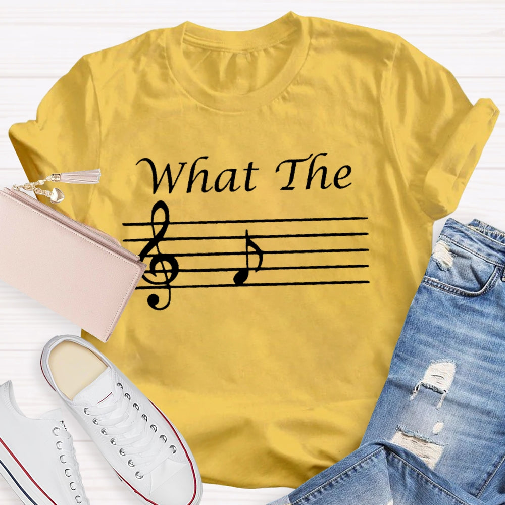 What The Note Pattern Printing T-shirt