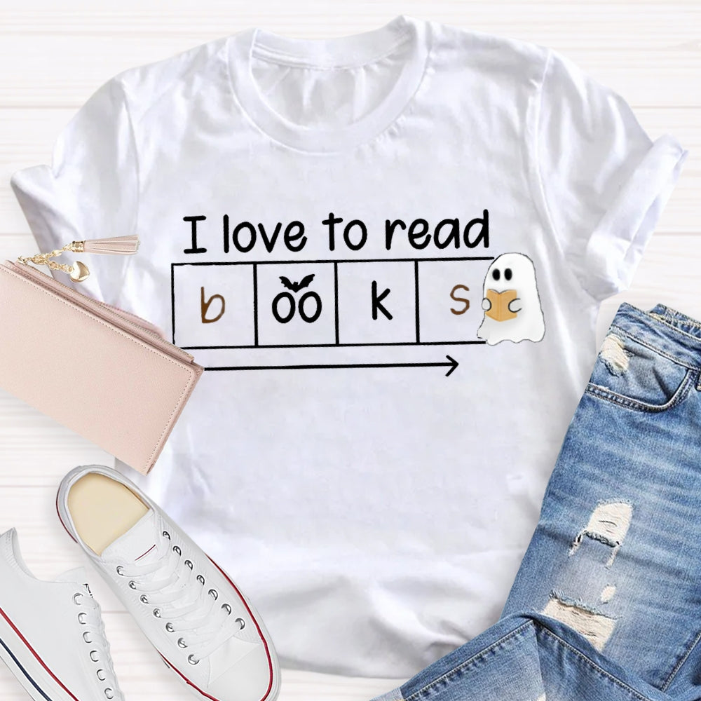 I Love To Read Books Halloween T-shirt