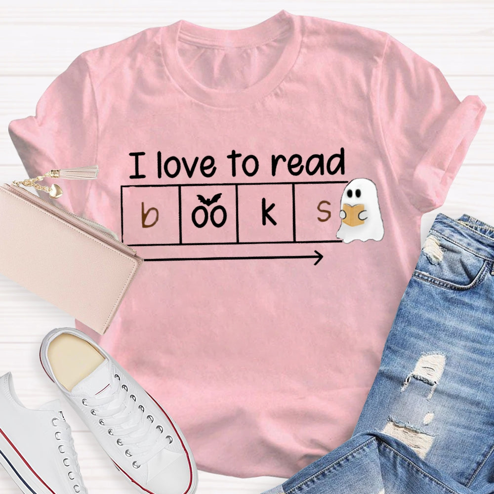 I Love To Read Books Halloween T-shirt