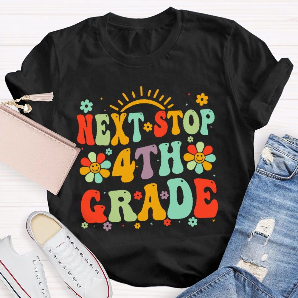 Personalized Grade Next Stop 4th Grade T-shirt