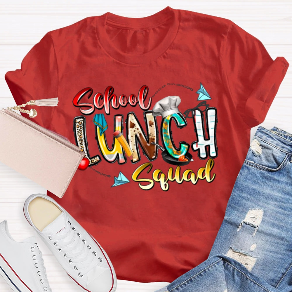 School Lunch Squad Funny T-shirt