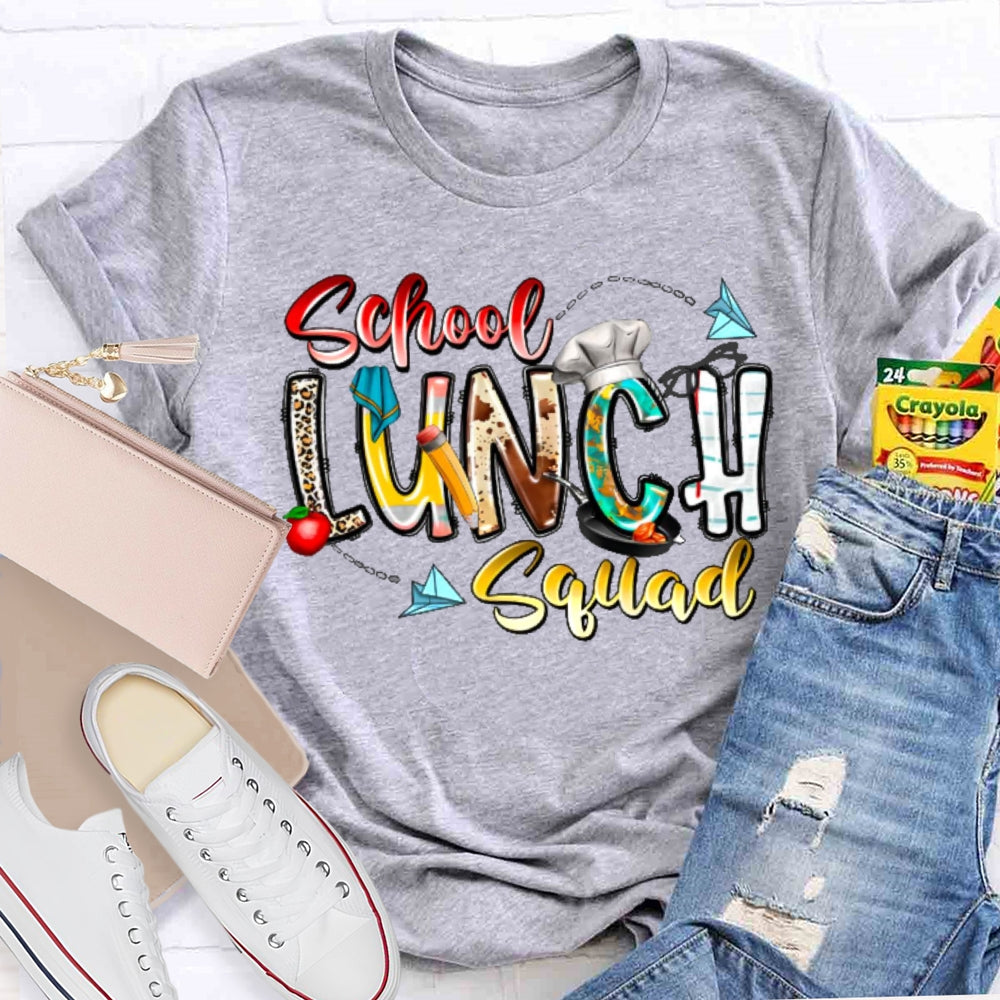 School Lunch Squad Funny T-shirt
