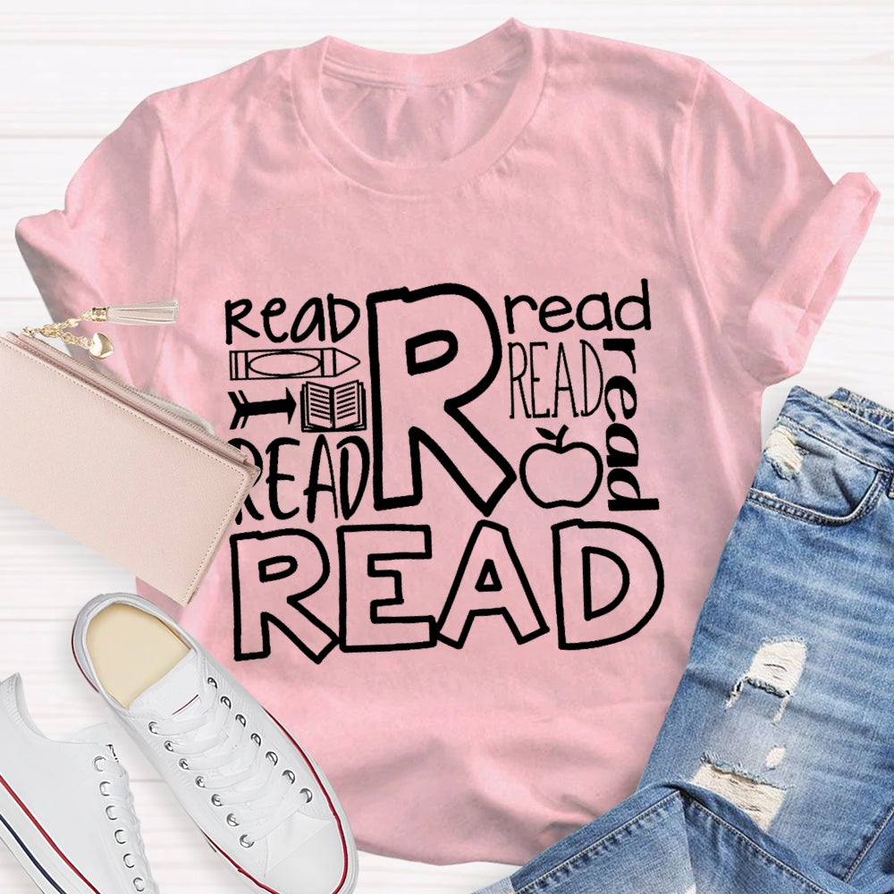 Read Letters Apple T-shirt