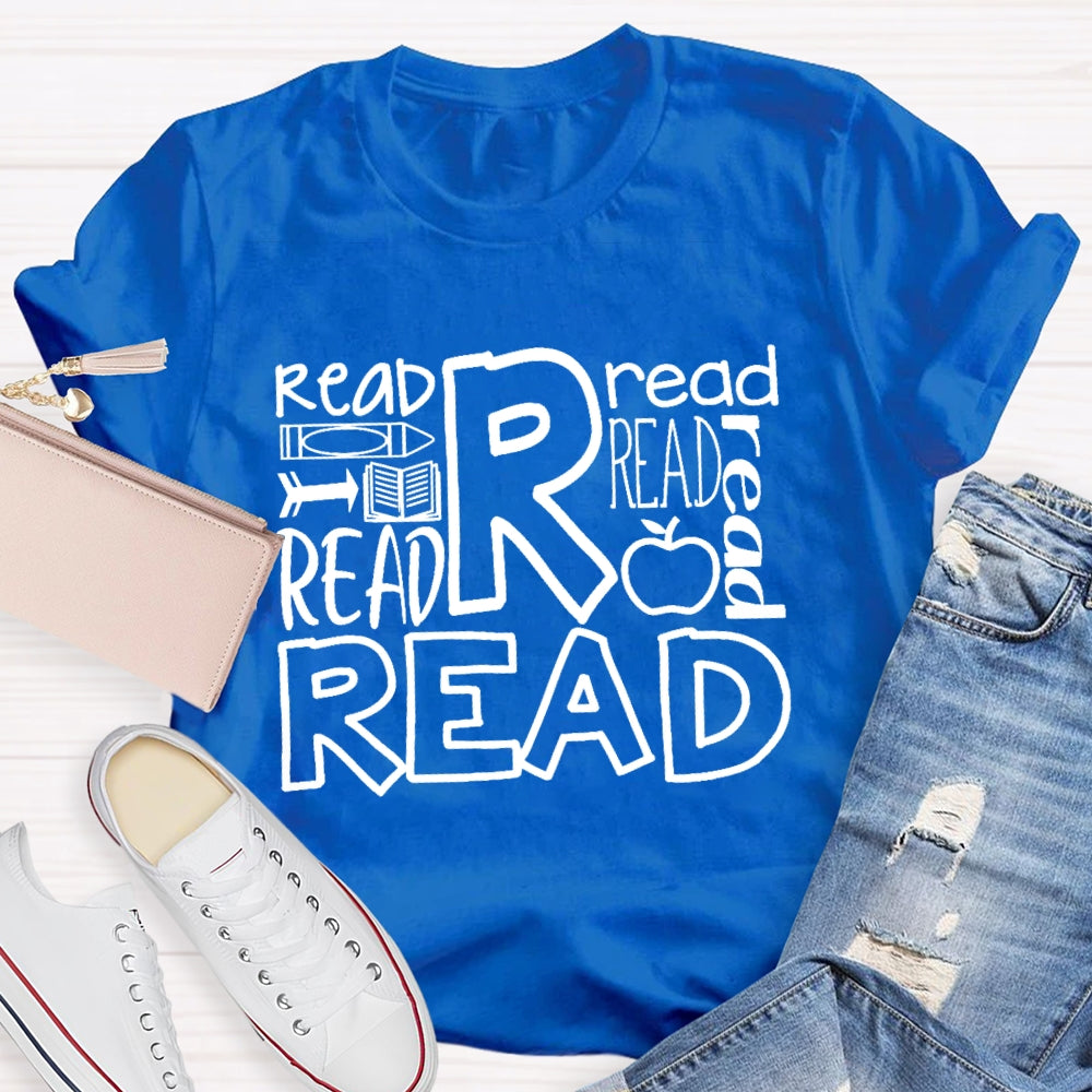 Read Letters Apple T-shirt