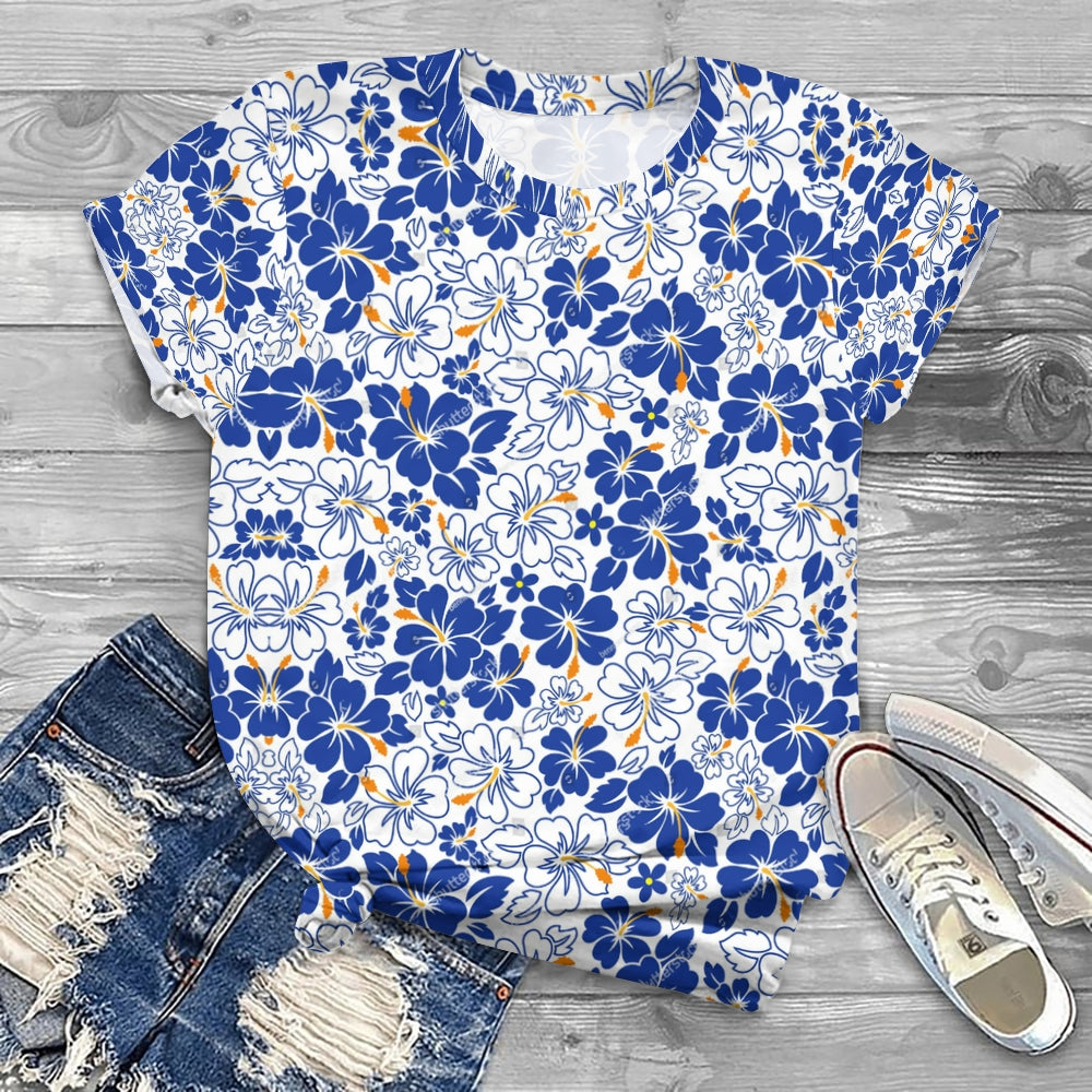 Blue Floral T-shirt