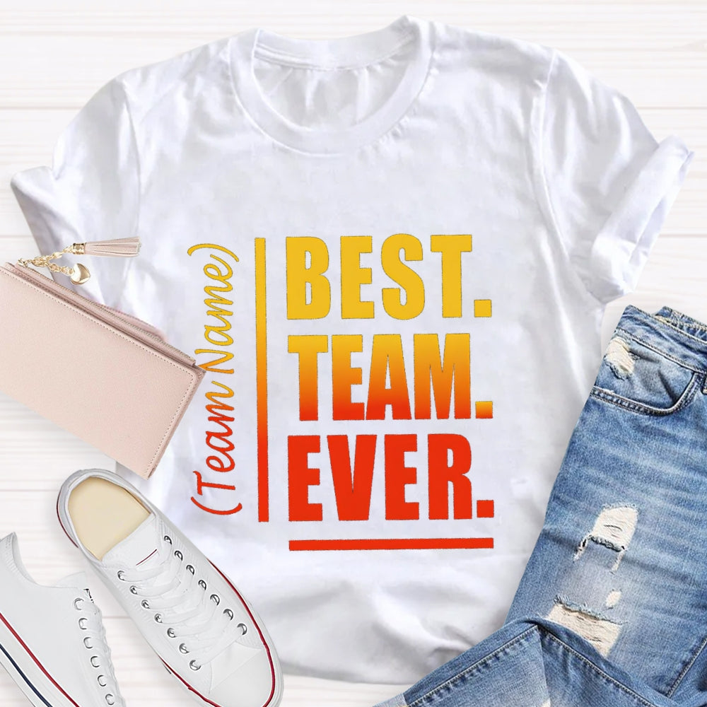Personalized Team Name Gradient Text T-Shirt