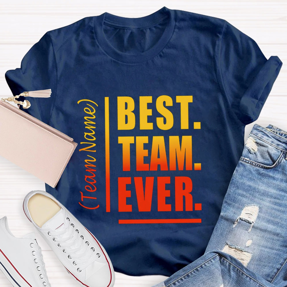 Personalized Team Name Gradient Text T-Shirt