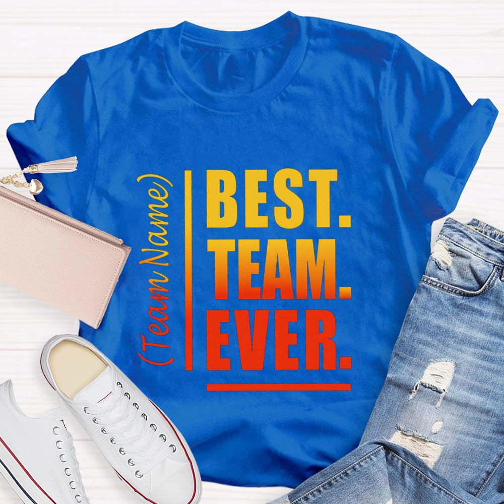 Personalized Team Name Gradient Text T-Shirt