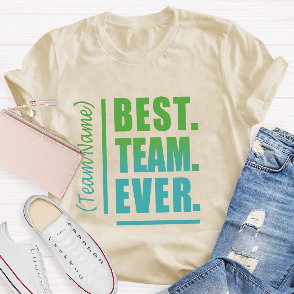 Personalized Team Name Gradient Text T-Shirt