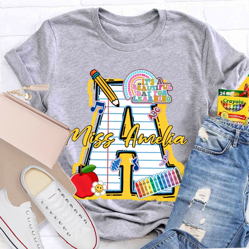 Personalize Name It'S A Beautiful Day For Learning Music T-shirt