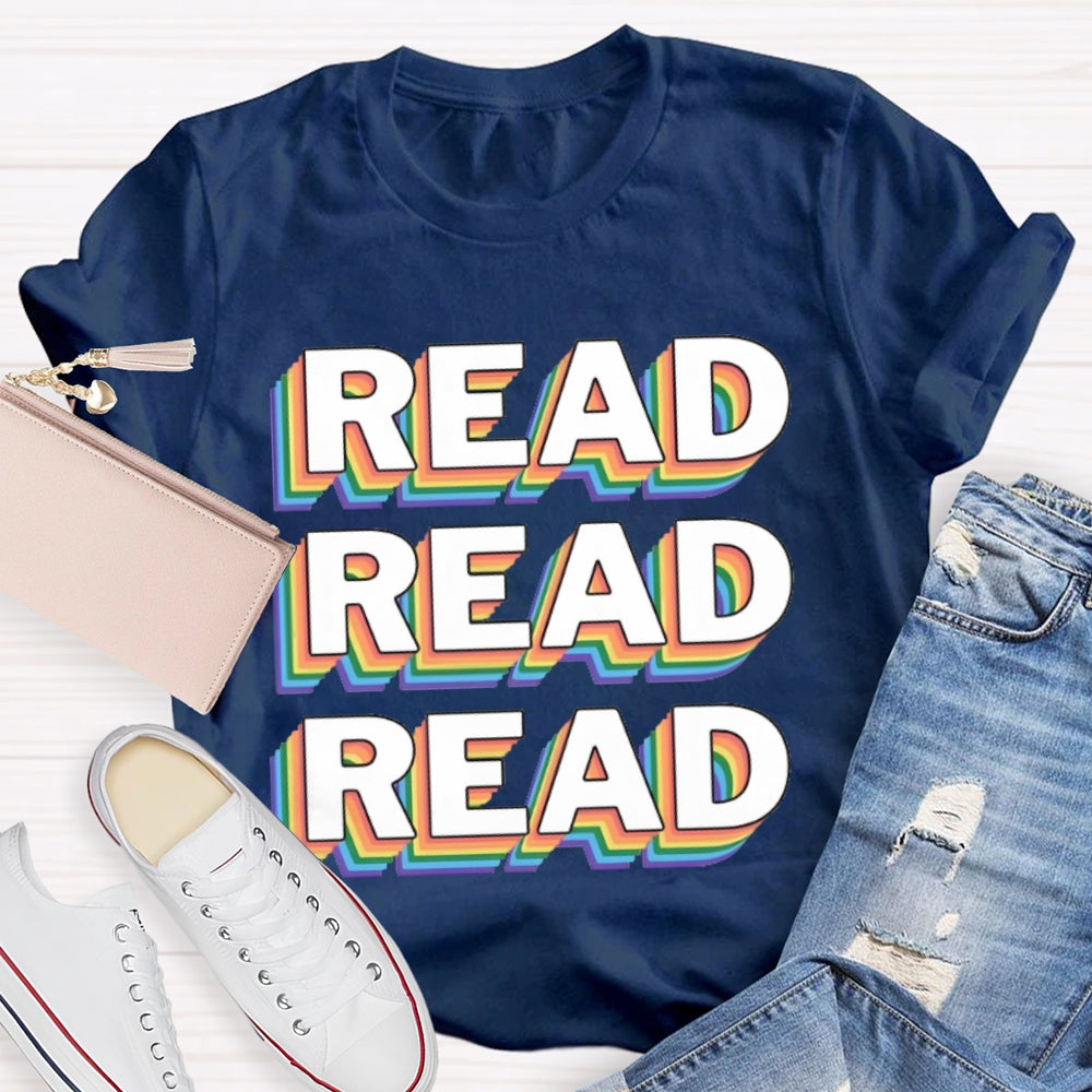 Read Overlapping Letters T-shirt