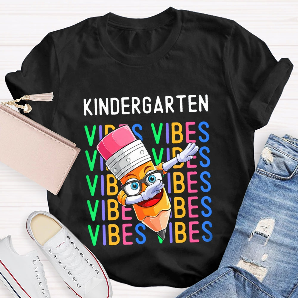 Personalized Grade kindergarten vibes T-shirt