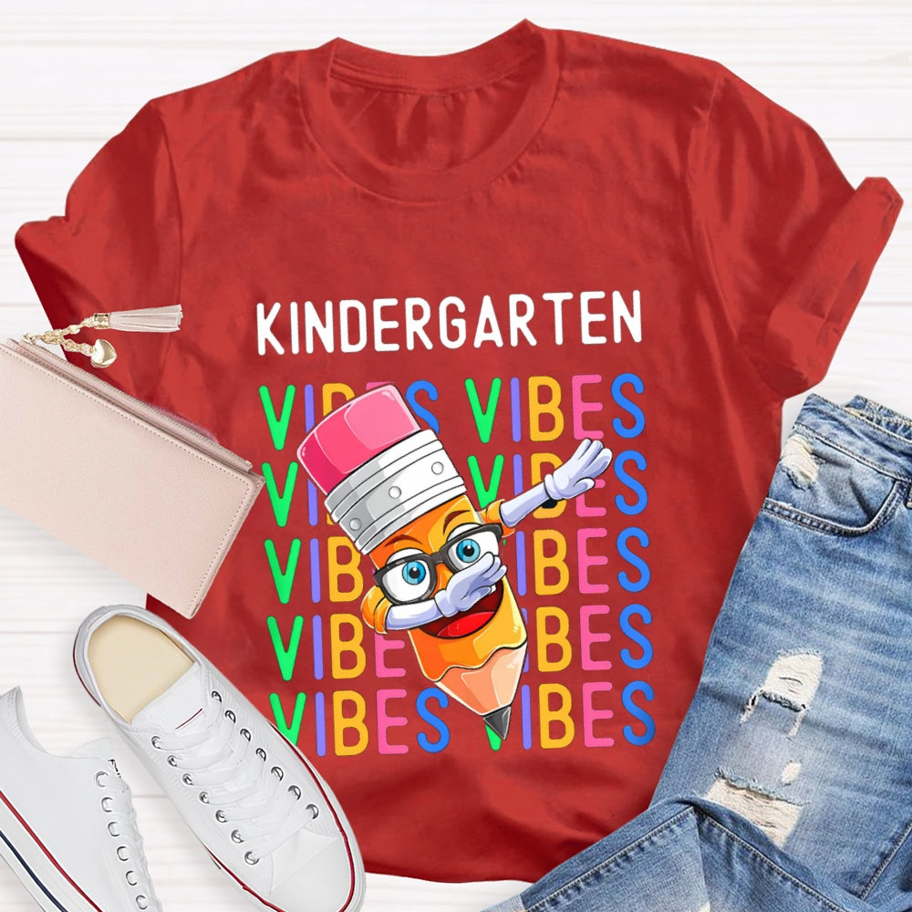 Personalized Grade kindergarten vibes T-shirt