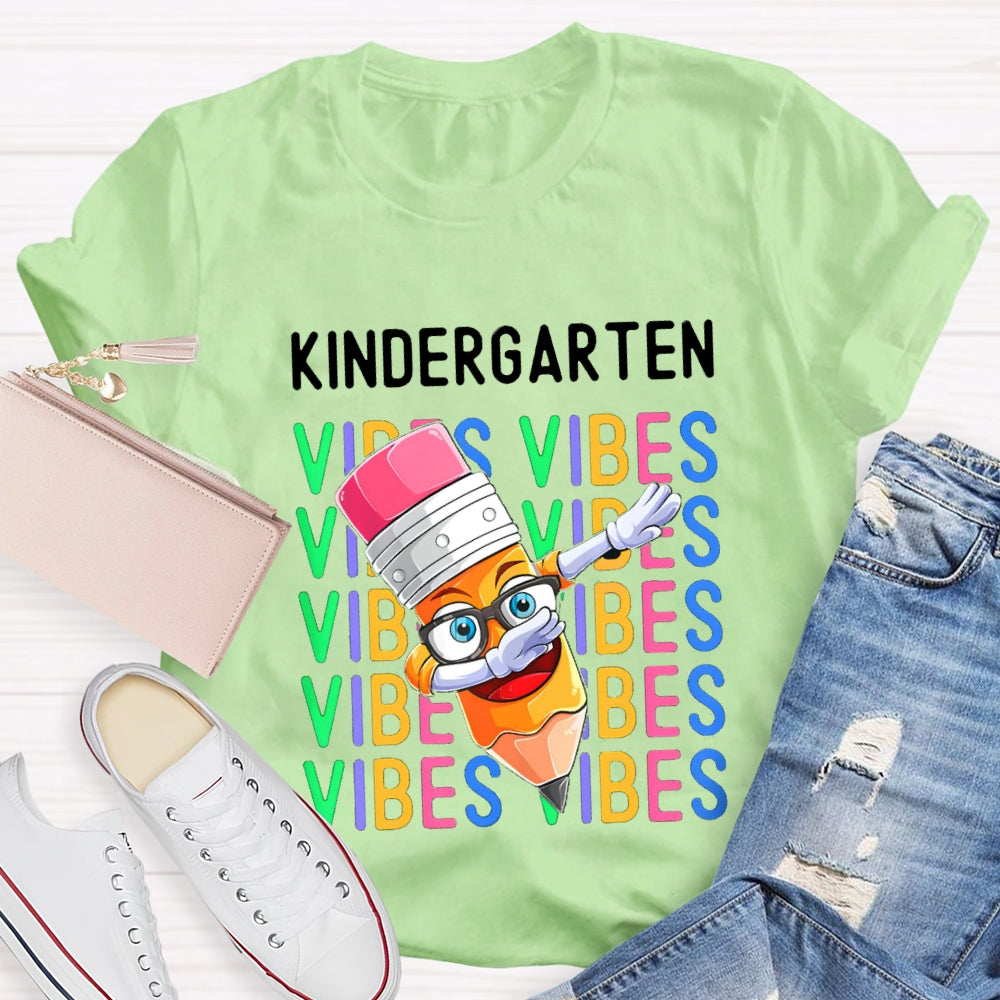 Personalized Grade kindergarten vibes T-shirt
