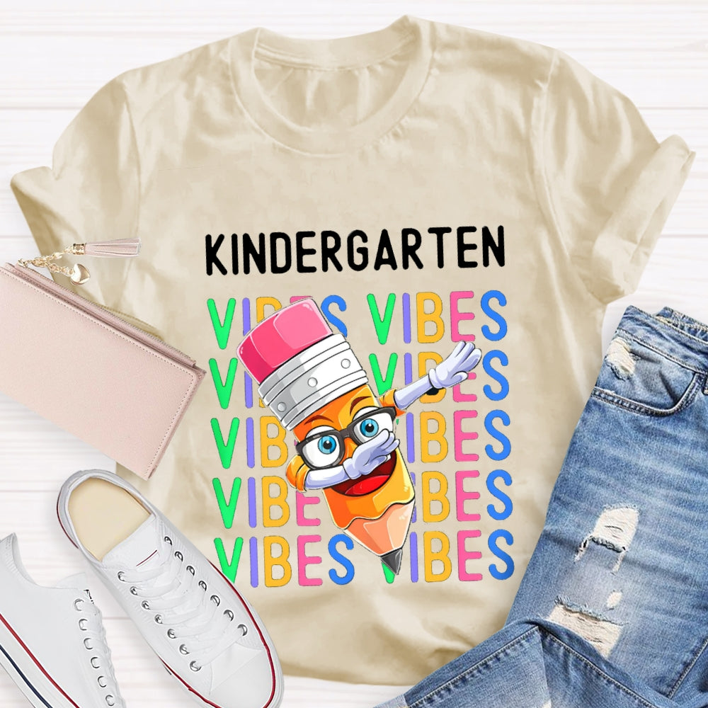 Personalized Grade kindergarten vibes T-shirt